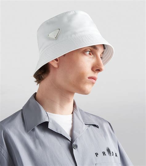 prada white re nylon hat